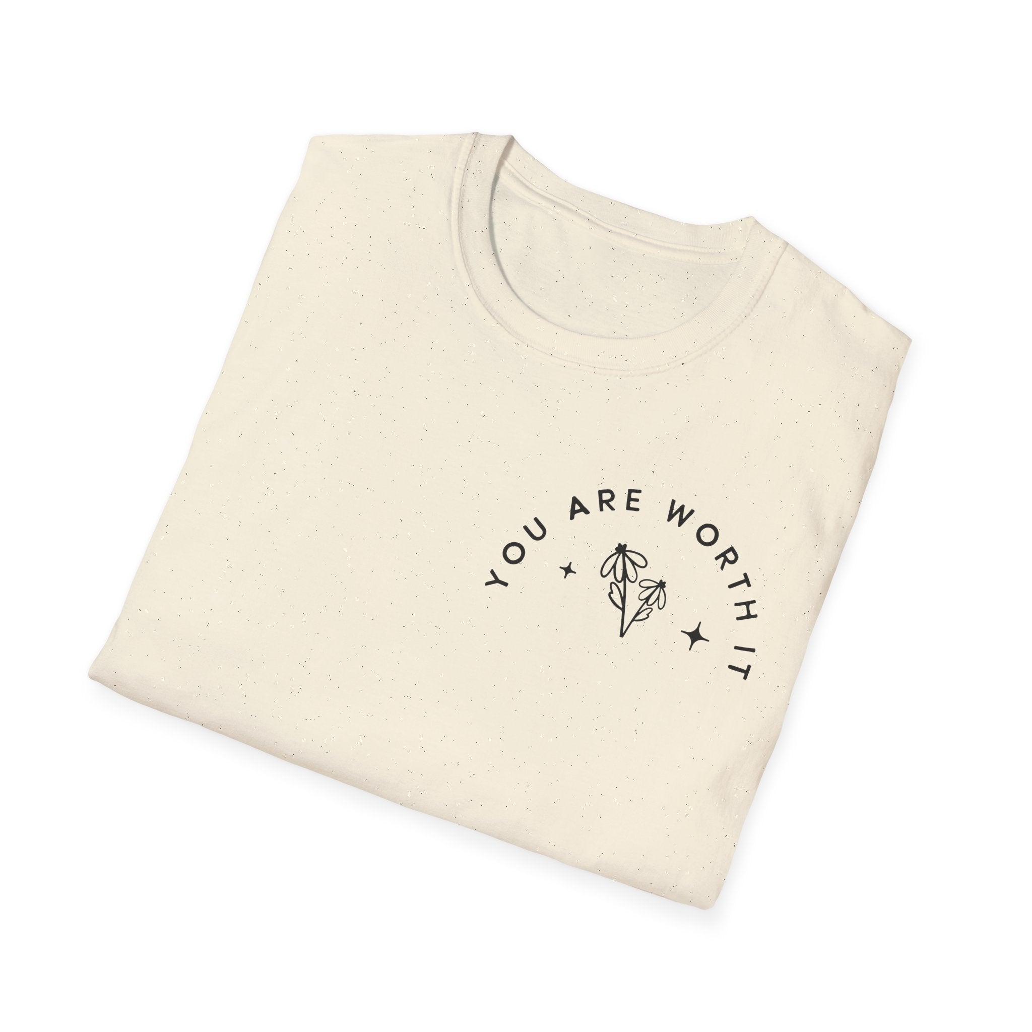 You Are Worth It T-Shirt — Floral Jar Self-Love Tee