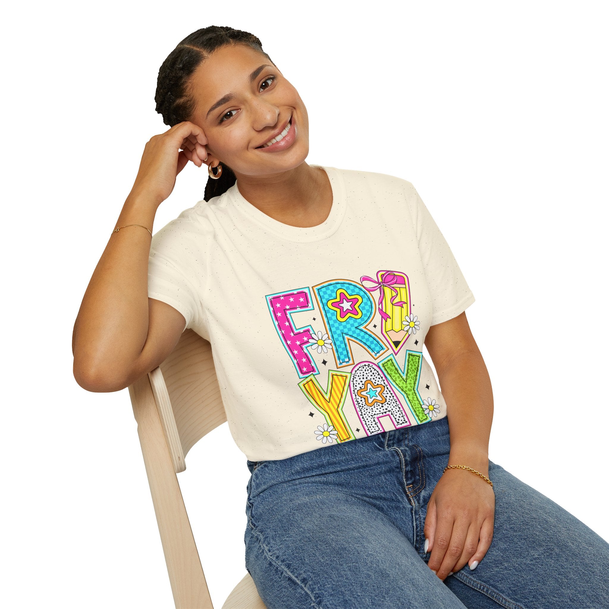 Fry-Yay Colorful Cartoon T-Shirt — Fun Fry & Fries Graphic Tee