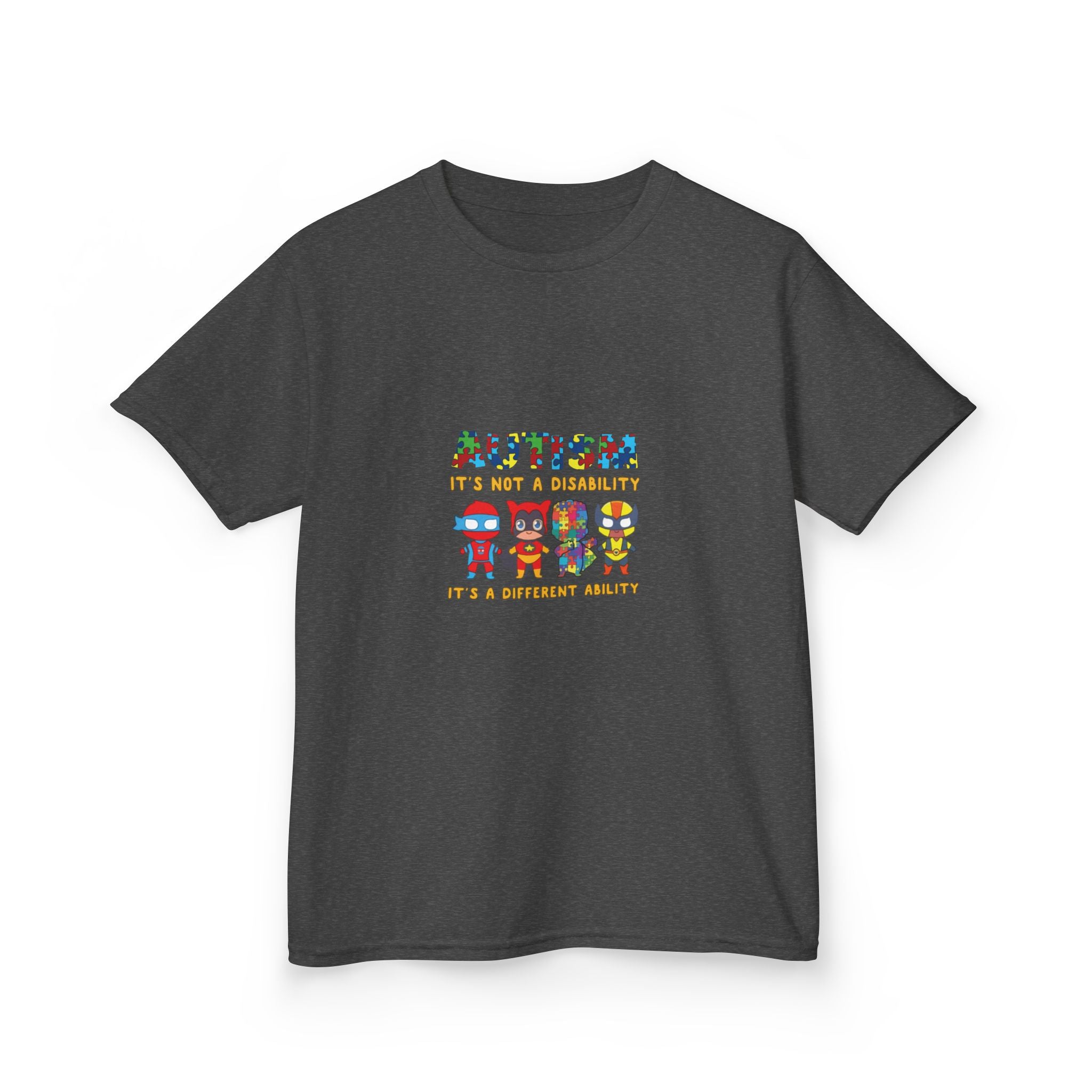 Autism It's Not A Disability Kids T-Shirt — Colorful Neurodiversity Awareness Tee