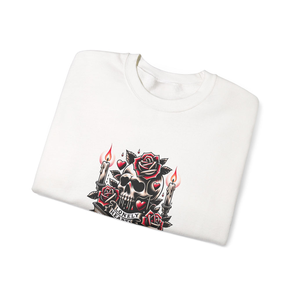 Book Club Sweatshirt — Gothic Skull, Roses & Candles Reading Crewneck