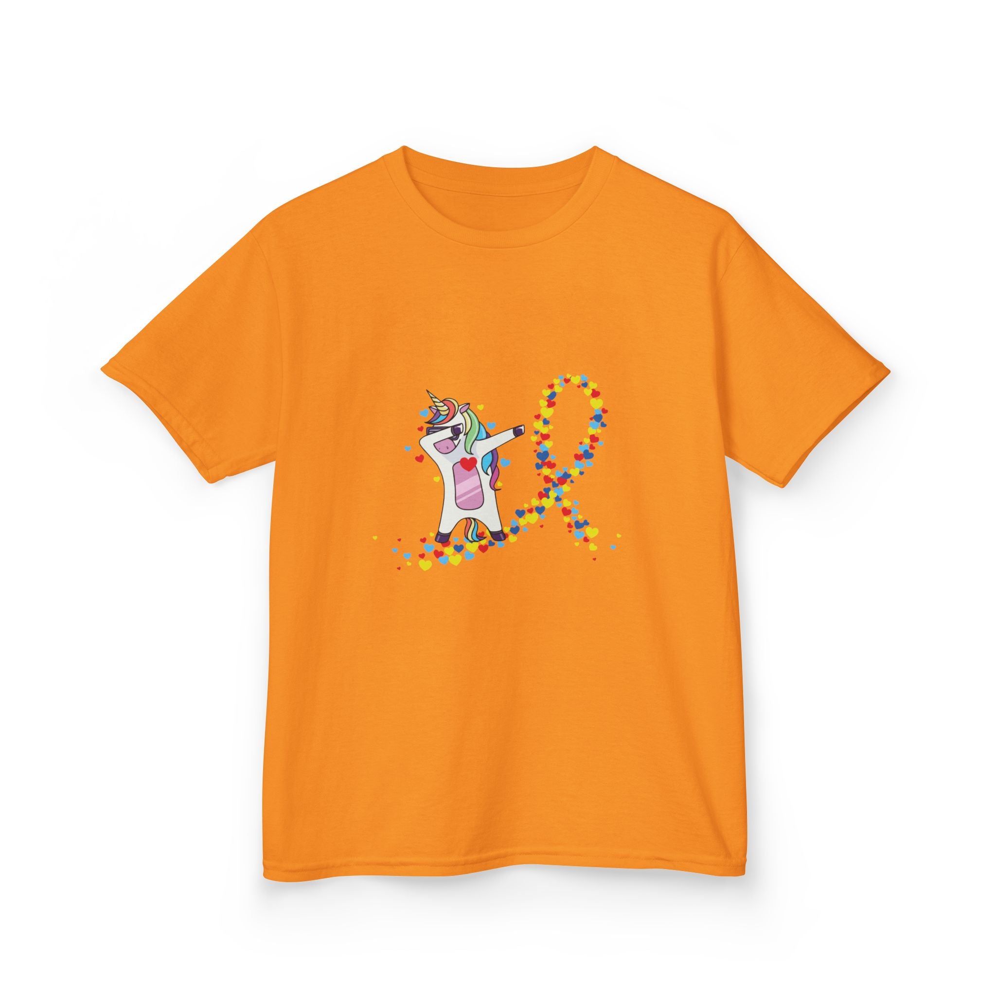 Kids Tee — Cute Unicorn Pouring Rainbow Confetti (Kids)