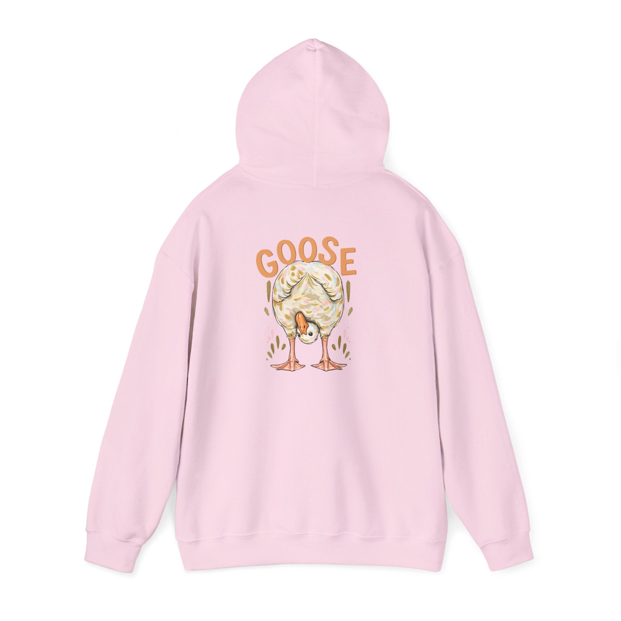 Duck & Goose Hoodie — Cute Waterfowl Graphic Pullover ("Duck Duck" Front, "Goose" Back)