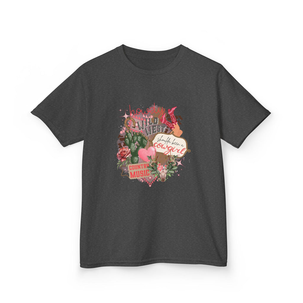Kids Tee — "Wild West Sweetheart" Floral Cowgirl Shirt