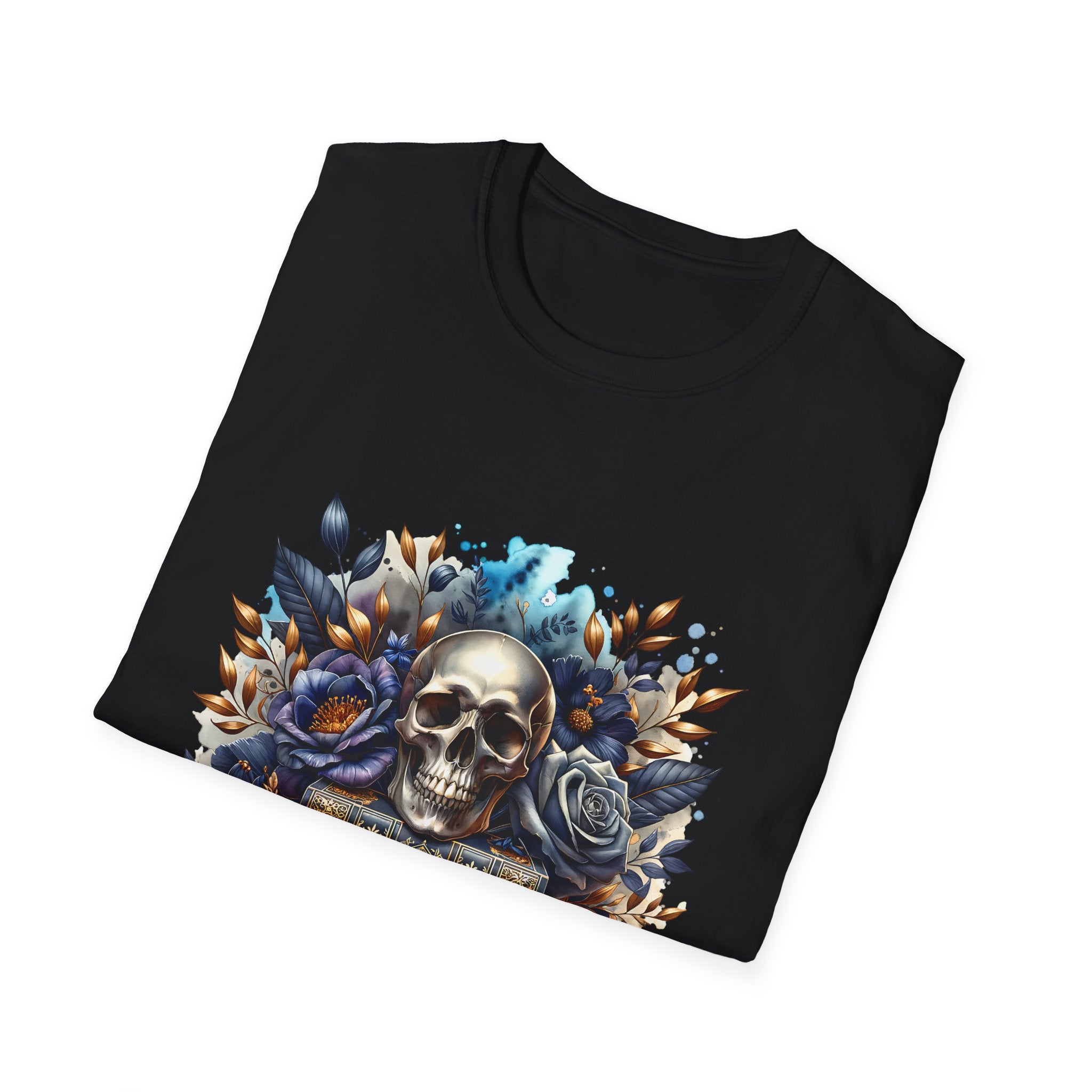 Skull & Roses Book Club T-Shirt — Gothic Literary Graphic Tee