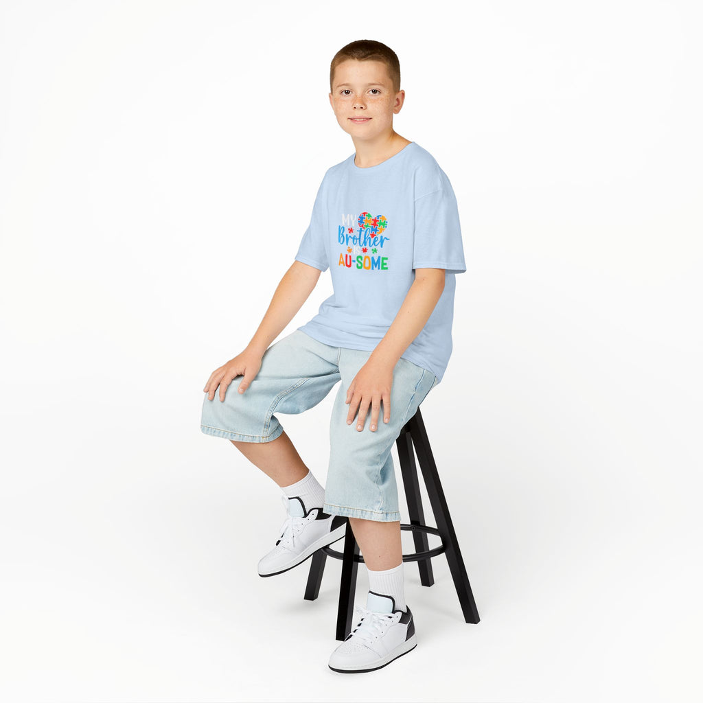 Kids T-Shirt — "Brother Au-some" Colorful Autism Awareness Tee
