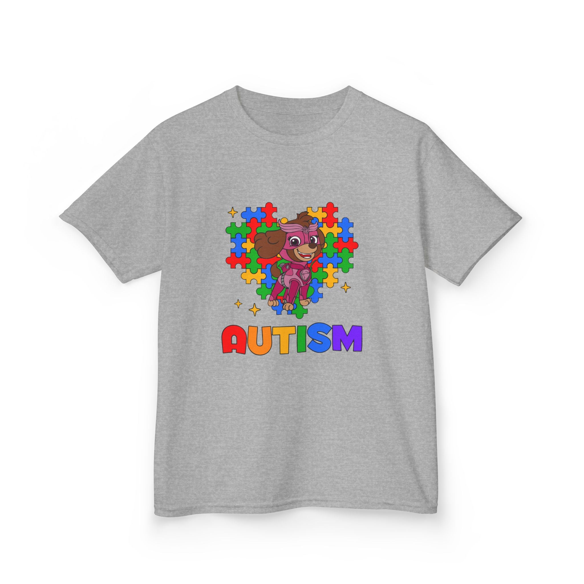 Kids Autism Puzzle Heart T-Shirt — Colorful Awareness Tee for Children