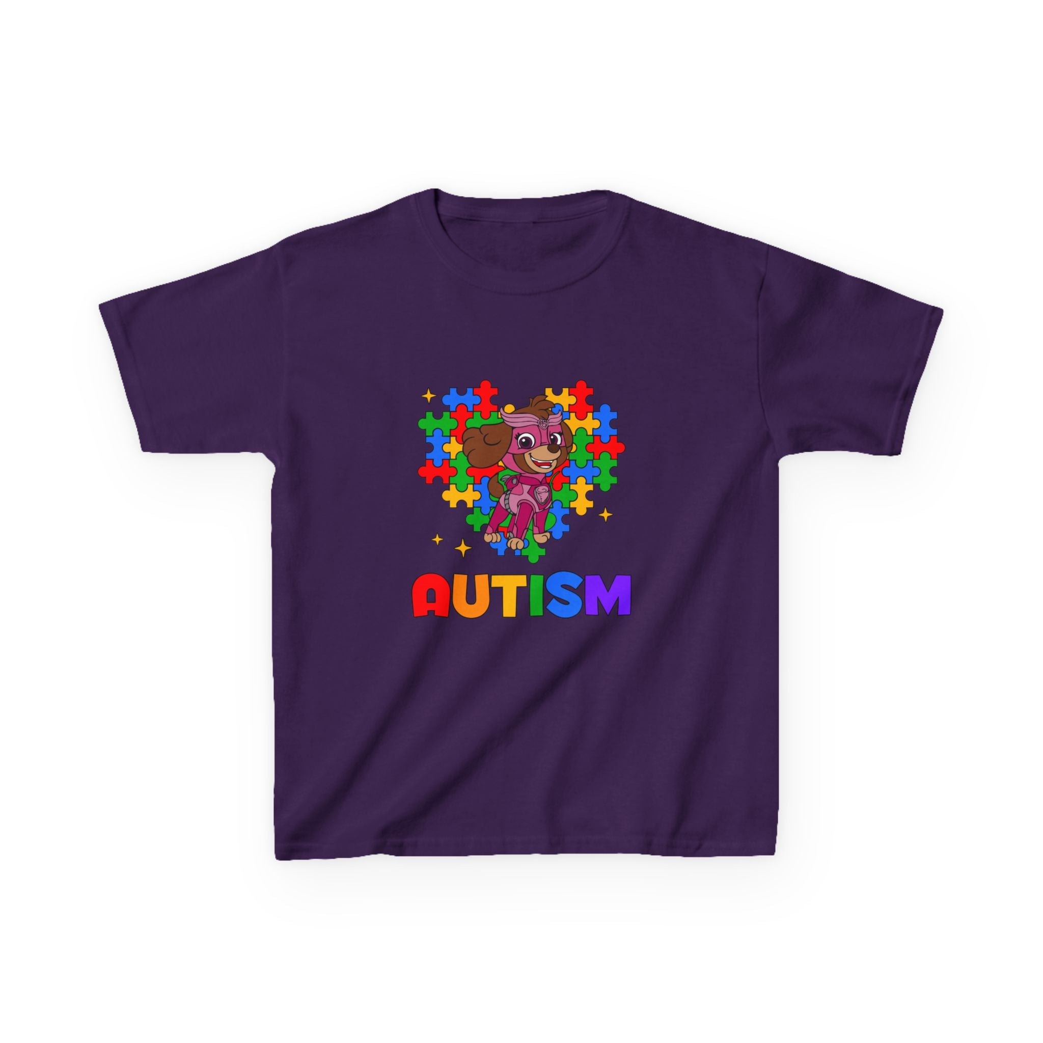Kids Autism Puzzle Heart T-Shirt — Colorful Awareness Tee for Children