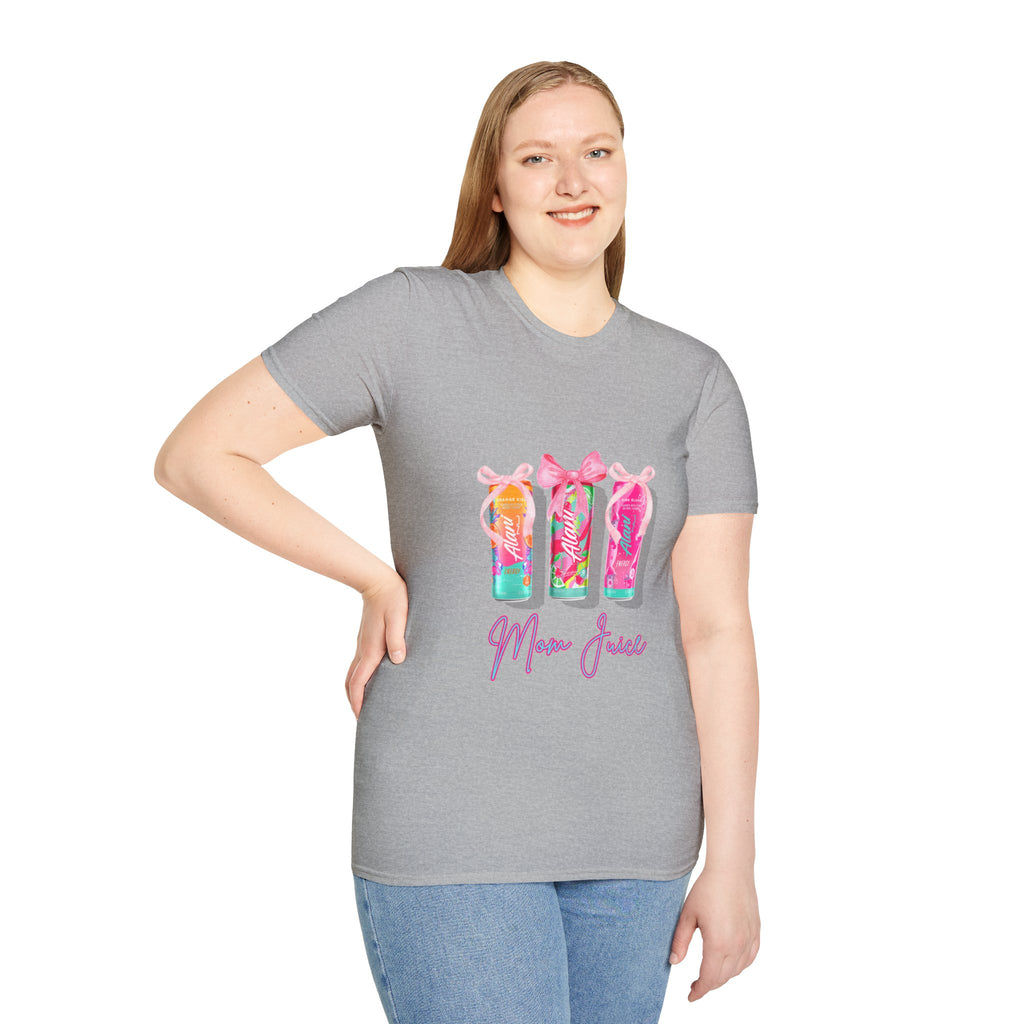 Mom Juice T-Shirt — Floral Bottle Graphic Tee for Moms