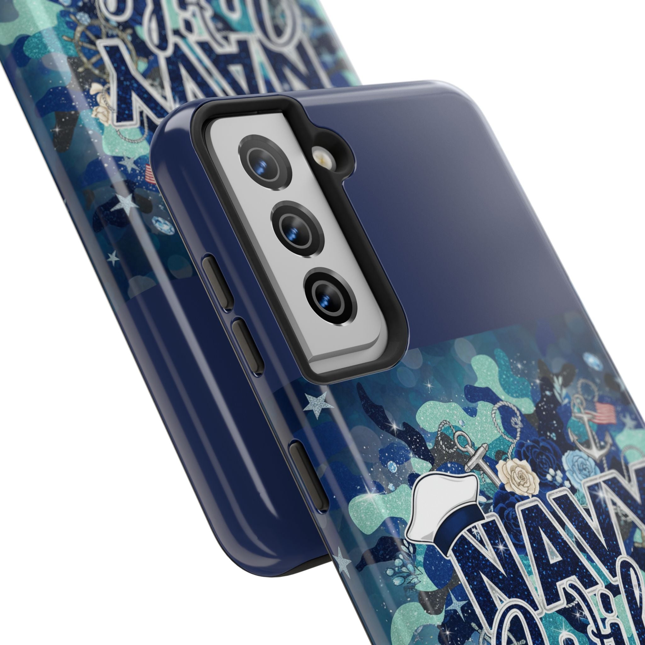 Navy Wife Tough Phone Case — Military Camouflage Protective Phone Cover, Perfect Gift for Navy Spouses