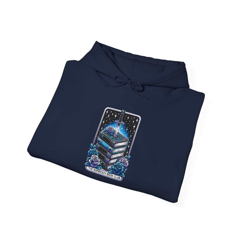 Celestial Books Hoodie — 'Read Between the Stars' Night Sky Book Lover Sweatshirt