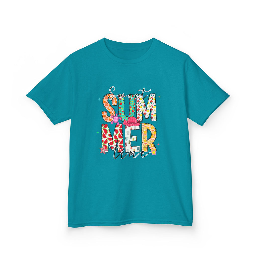 Kids Summer Vibes Tee — Colorful Floral "Summer Time" Graphic Shirt