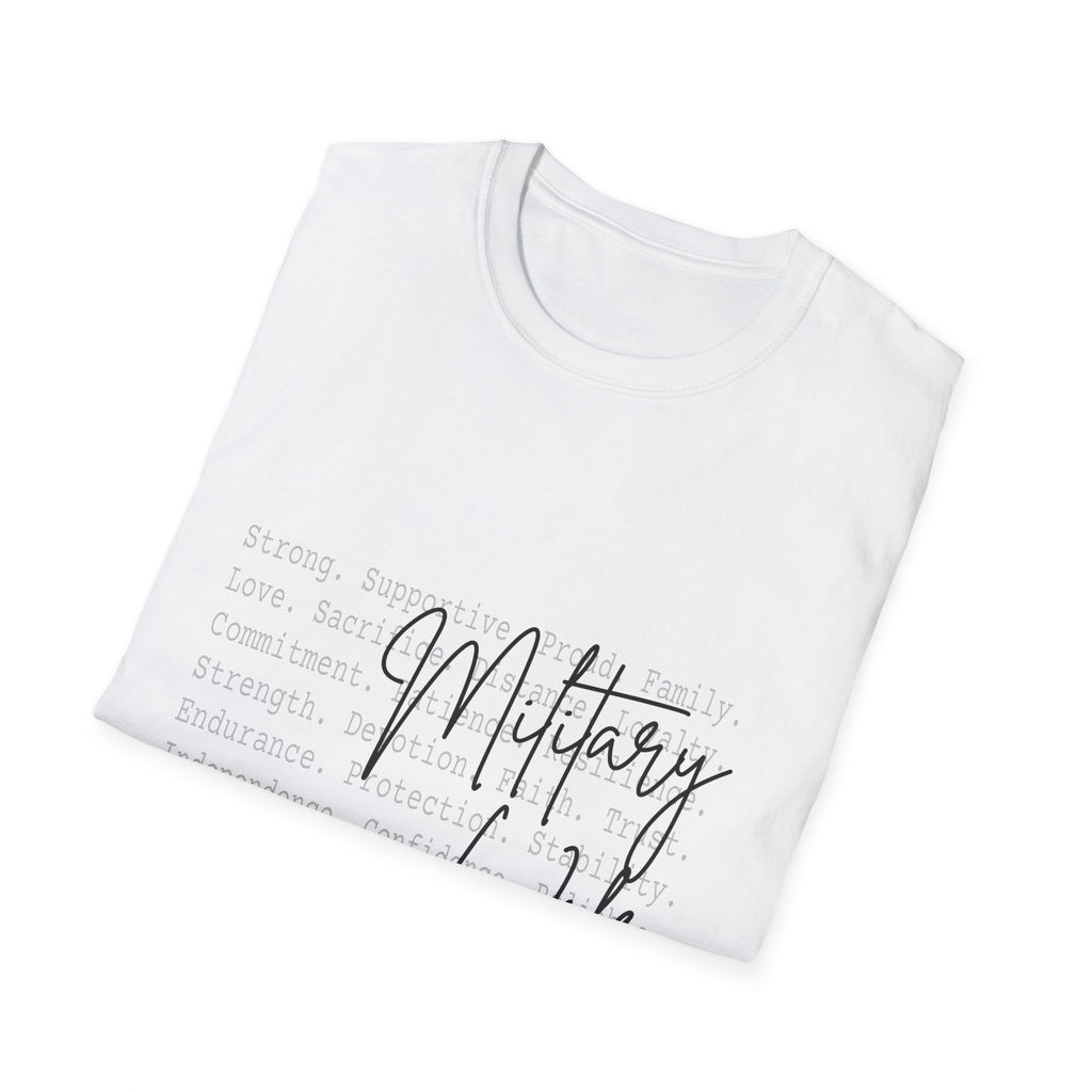 Military Wife T-Shirt — Script Graphic Tee for Military Spouses