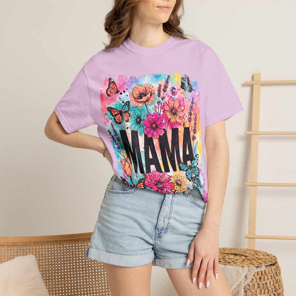 Mama Floral Tee — Colorful Butterflies & Flowers Mother's Day T-Shirt