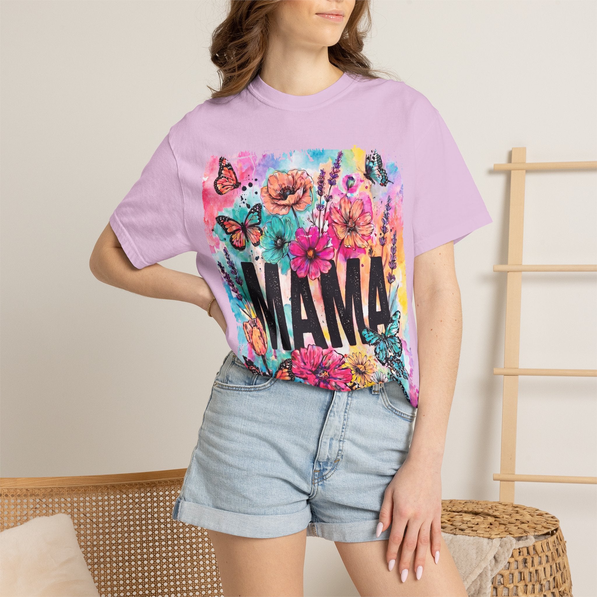 Mama Floral Tee — Colorful Butterflies & Flowers Mother's Day T-Shirt