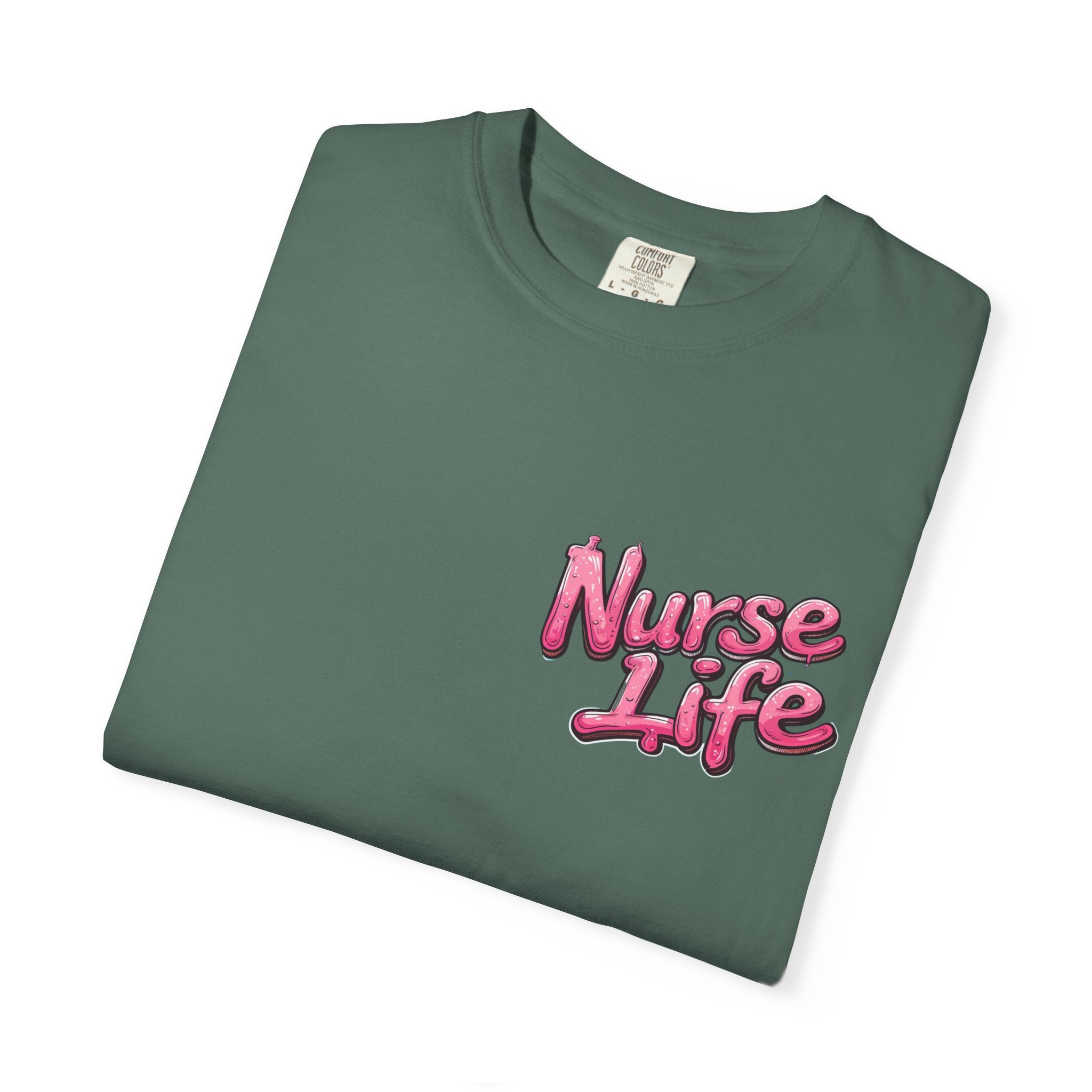 Nurse Life T-Shirt — Cute Female Nurse Watercolor Graphic Tee