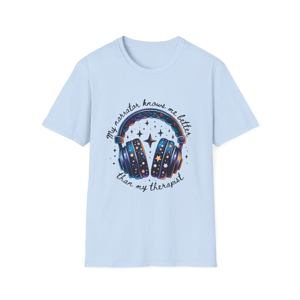 Galaxy Headphones T-Shirt — "My Headphones Brings Me Better Than My Therapist" Music Tee