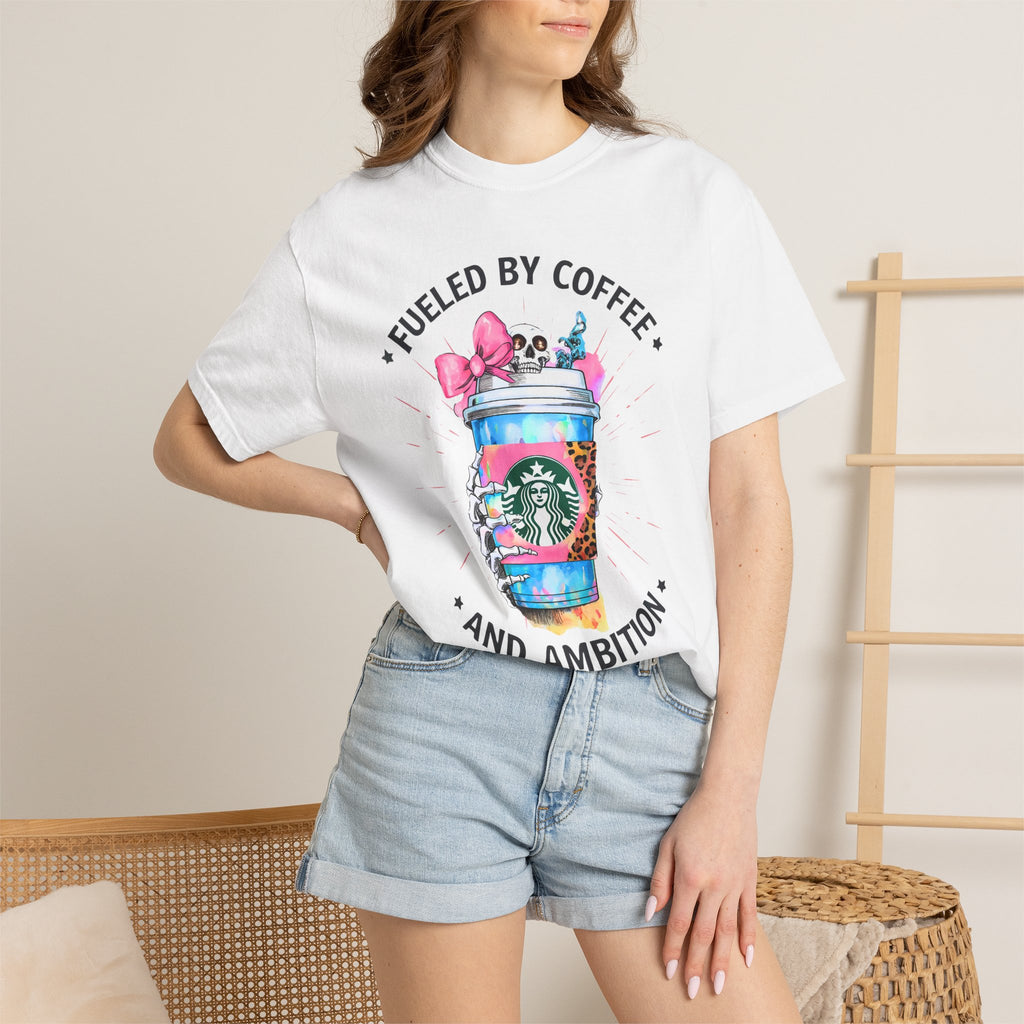 Fueled by Coffee and Ambition Graphic T-Shirt