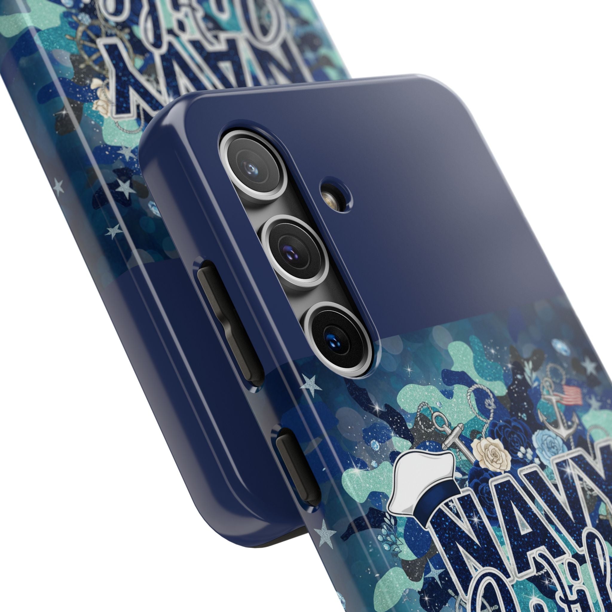 Navy Wife Tough Phone Case — Military Camouflage Protective Phone Cover, Perfect Gift for Navy Spouses