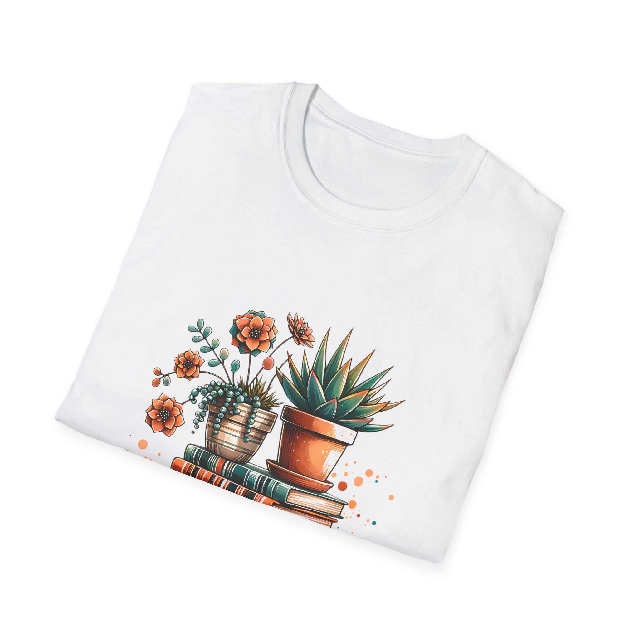 Book Lover T-Shirt — "Just a Girl Who Loves Books" Floral Stack Tee