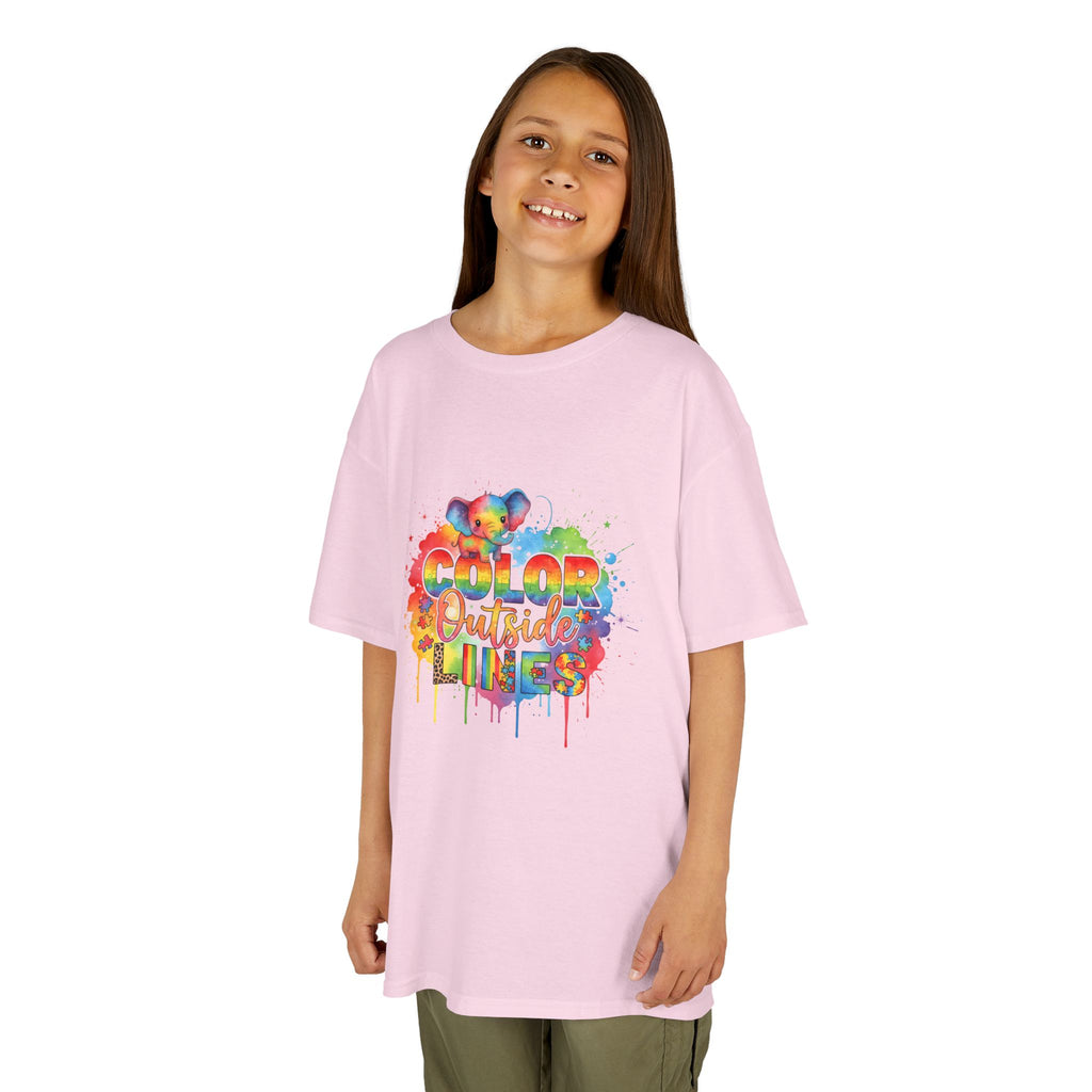 Kids T-Shirt — Color Outside the Lines Rainbow Drip Tee