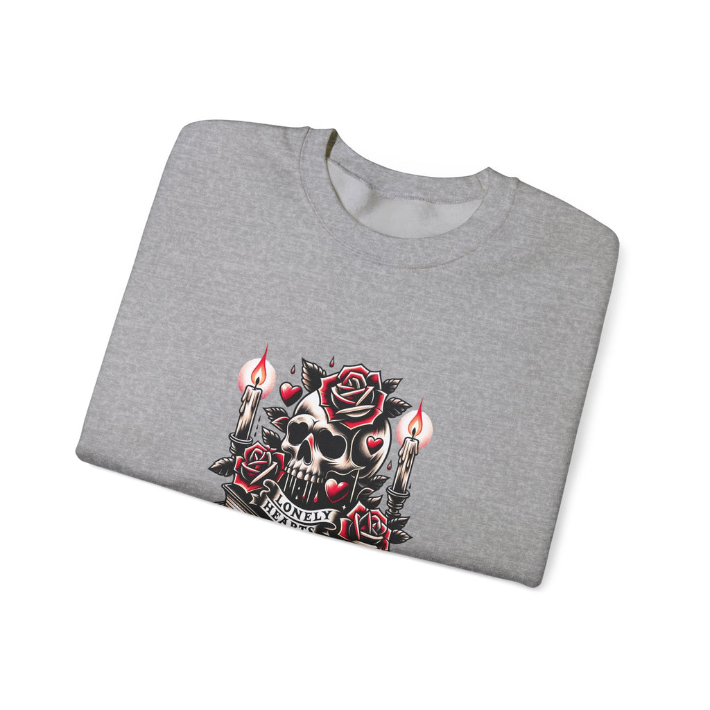 Book Club Sweatshirt — Gothic Skull, Roses & Candles Reading Crewneck