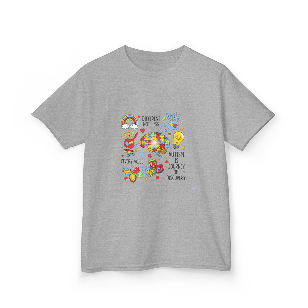Autism Awareness Kids Tee — Colorful Puzzle Heart & Hands Design