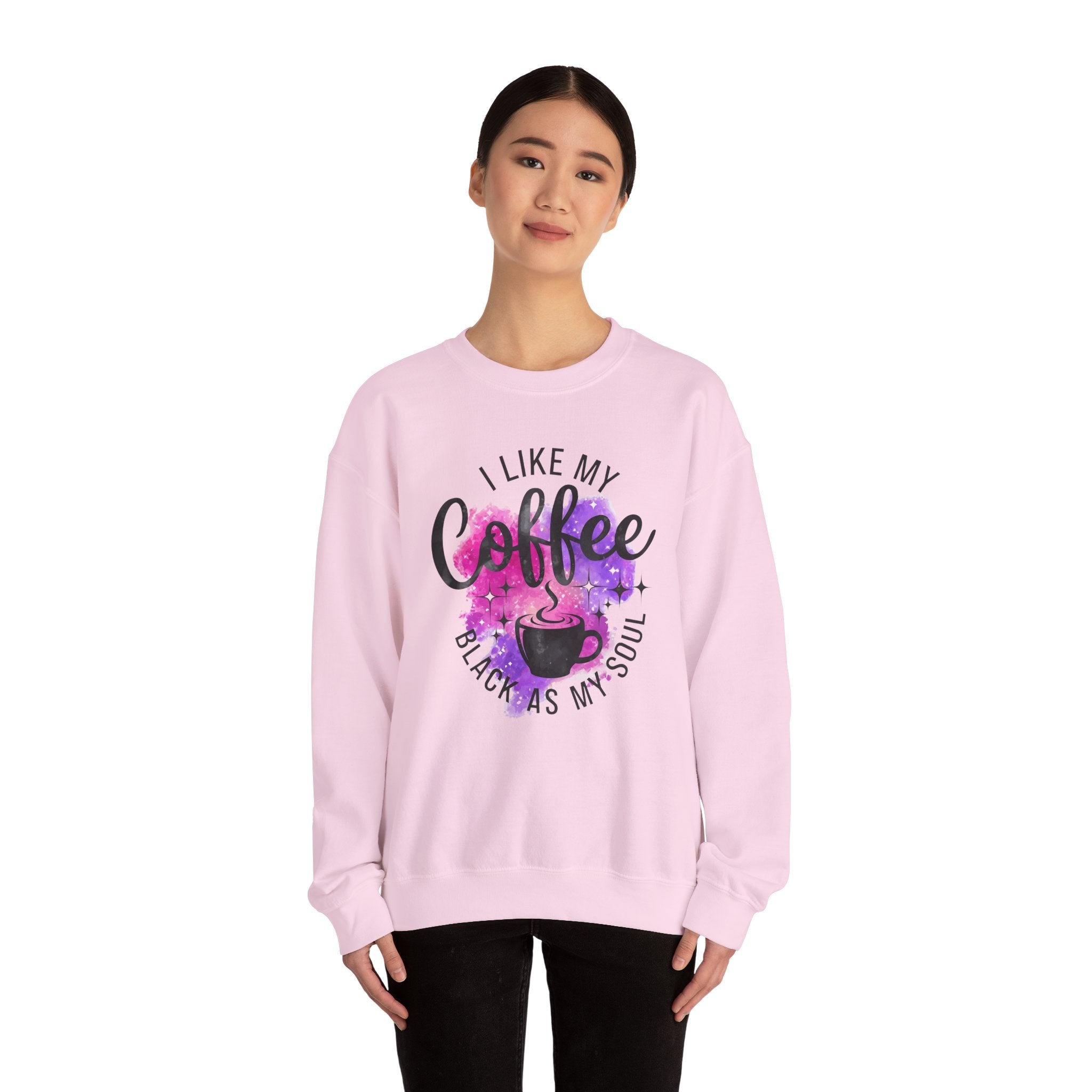 Coffee Sweatshirt — "I Like My Coffee Black as My Soul" Crewneck