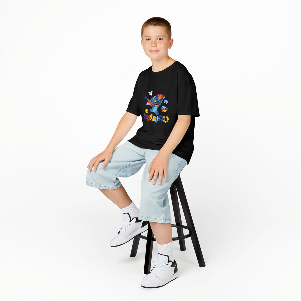 Kids Tee — Colorful Autism Puzzle Heart Design (Autism Awareness)