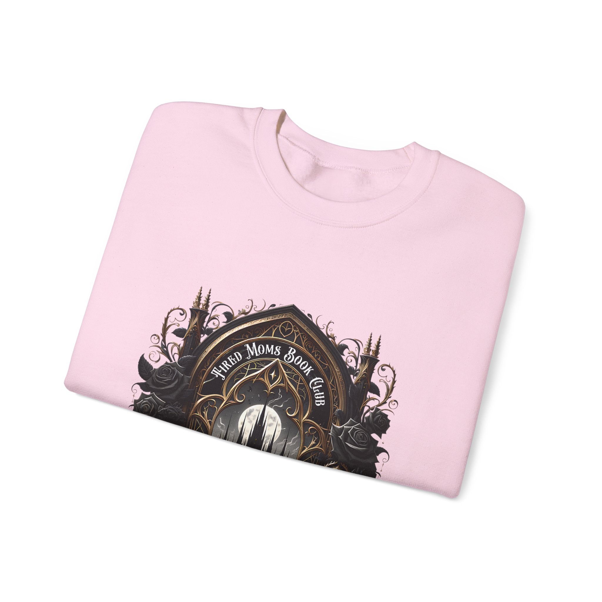 Mystic Library Crewneck Sweatshirt — Gothic 'Seek Silent Wisdom' Design