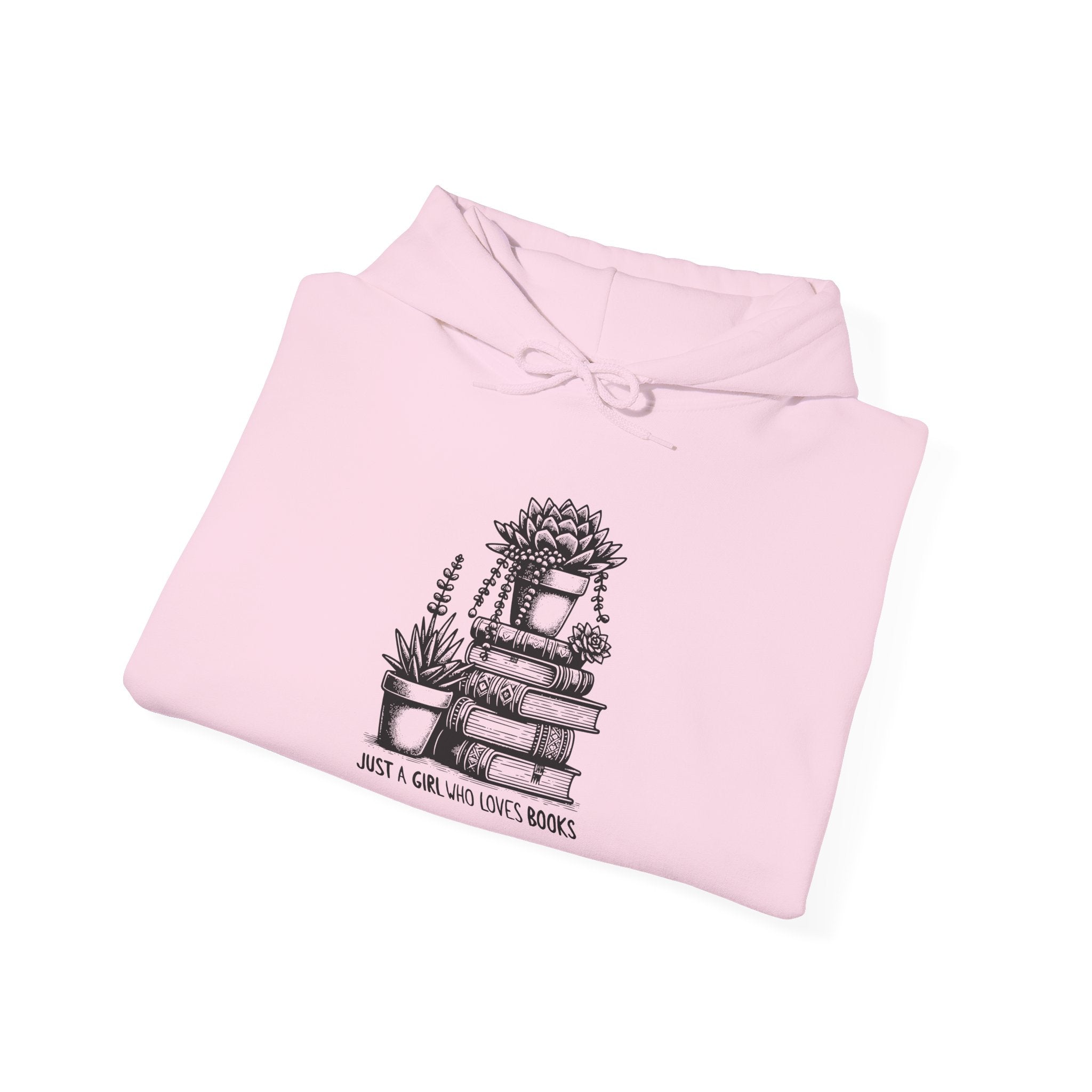 Book Lover Hoodie — “Just a Girl and Her Books” Cozy Reading Sweatshirt