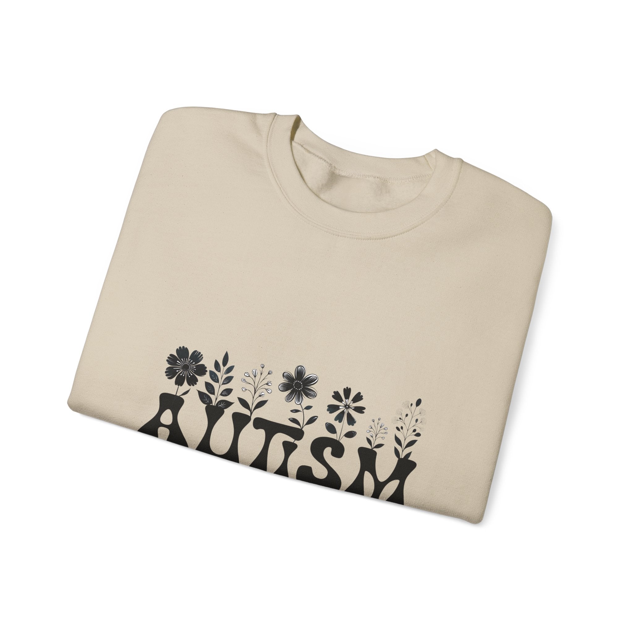 Autism Mom Crewneck Sweatshirt — Retro Floral Support Tee
