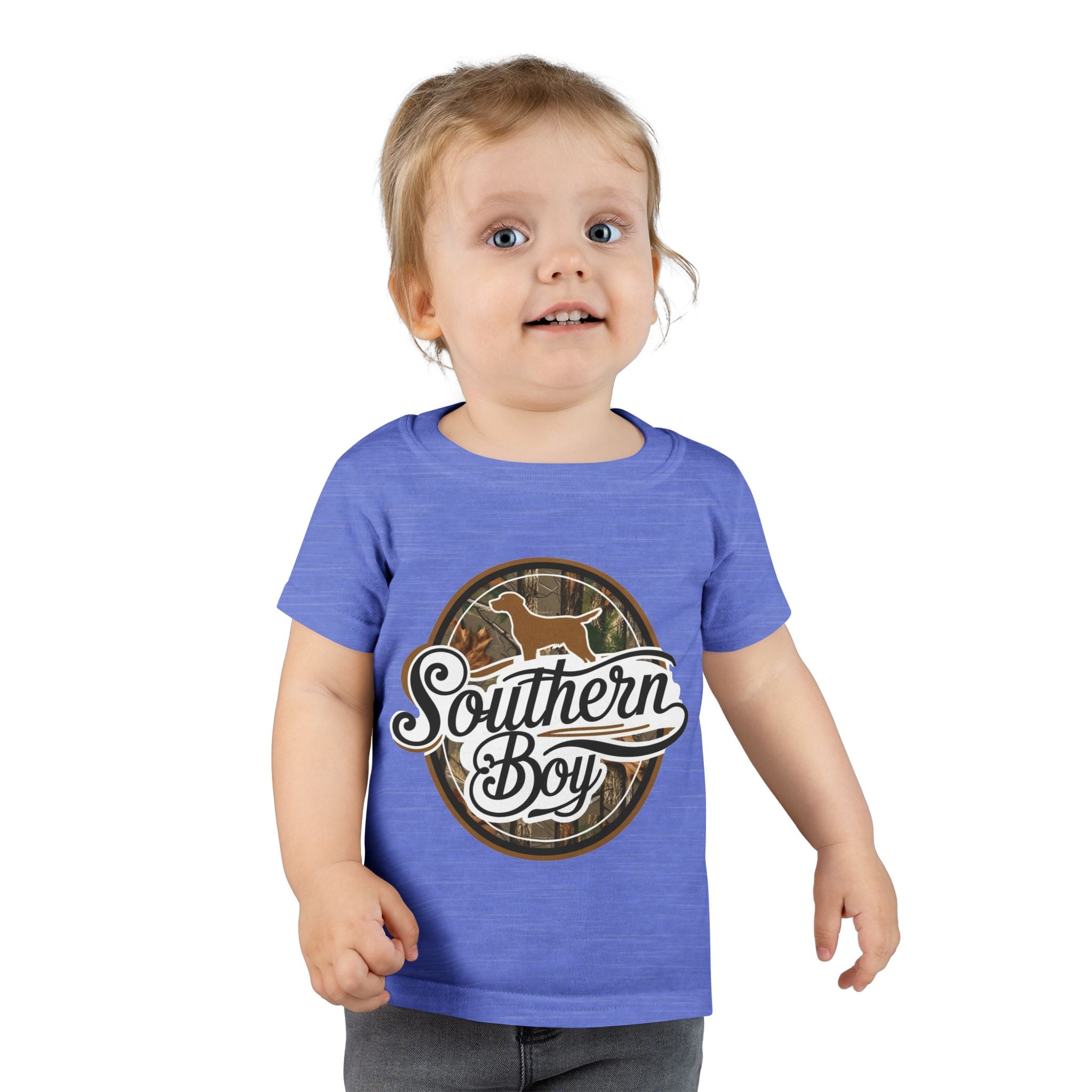 Toddler T-Shirt — "Southern Boy" Camouflage Puppy Graphic