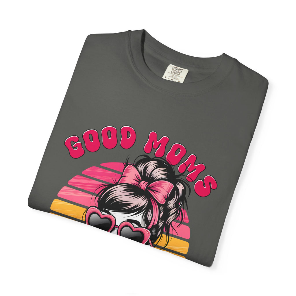 Graphic T-Shirt — "Good Moms Say Bad Words" Retro Skull Mom Tee