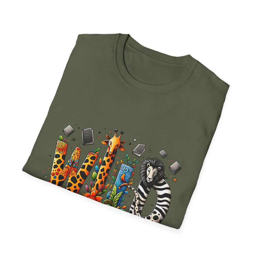 Wild About Reading T-Shirt — Kids’ Animal Alphabet Book Tee