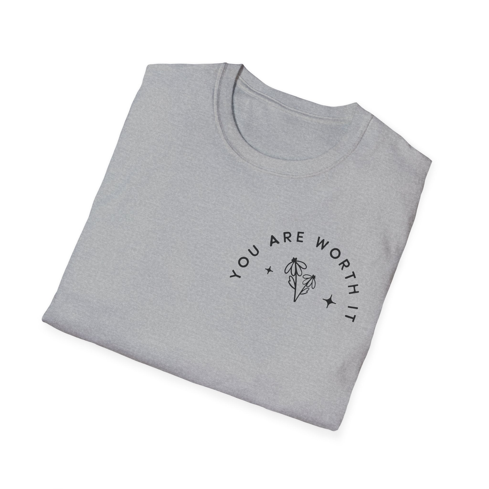 You Are Worth It T-Shirt — Floral Jar Self-Love Tee