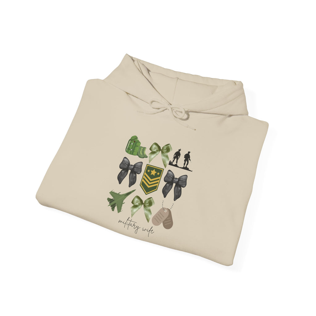 Hoodie — Military Boots, Wings & Salute Graphic Pullover