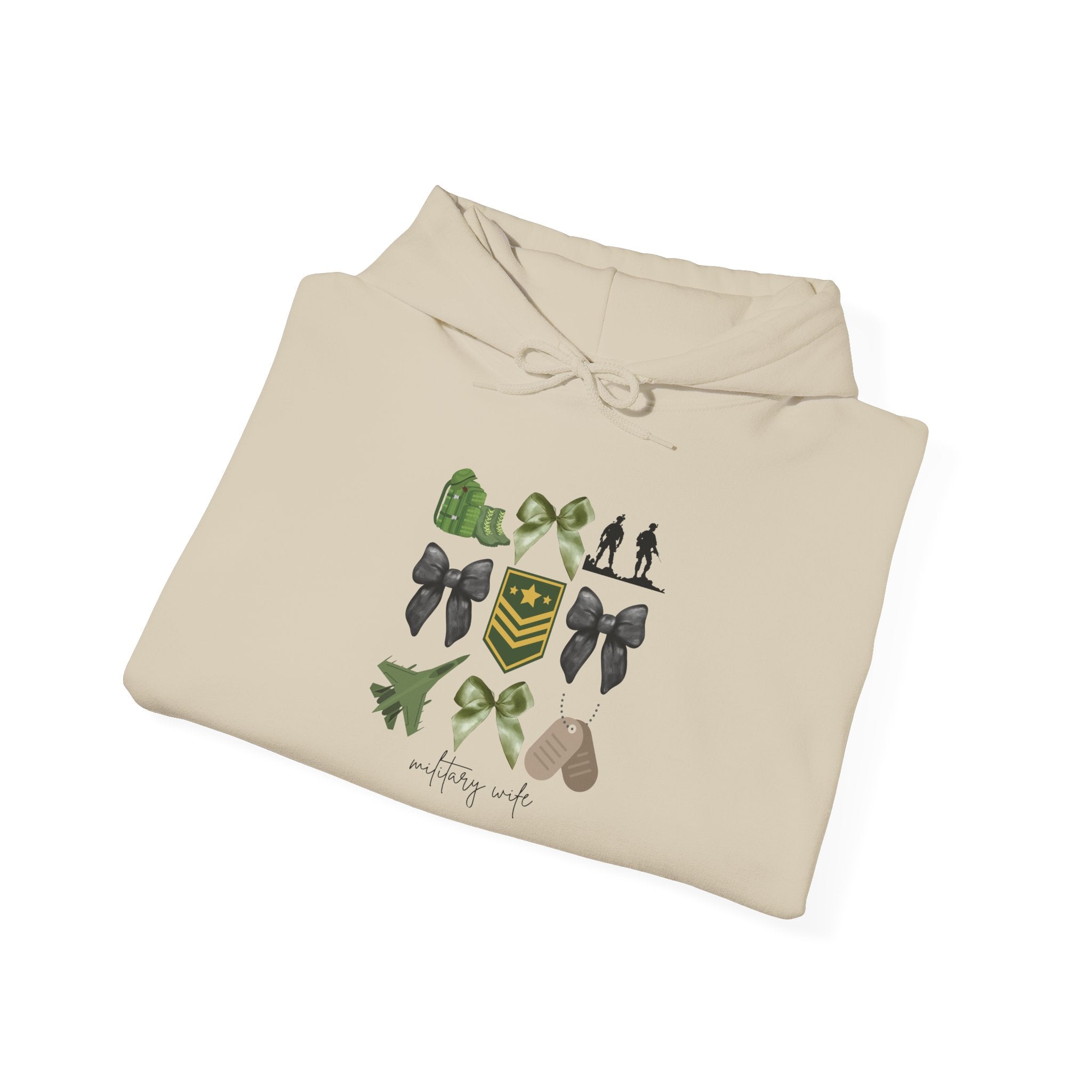 Hoodie — Military Boots, Wings & Salute Graphic Pullover