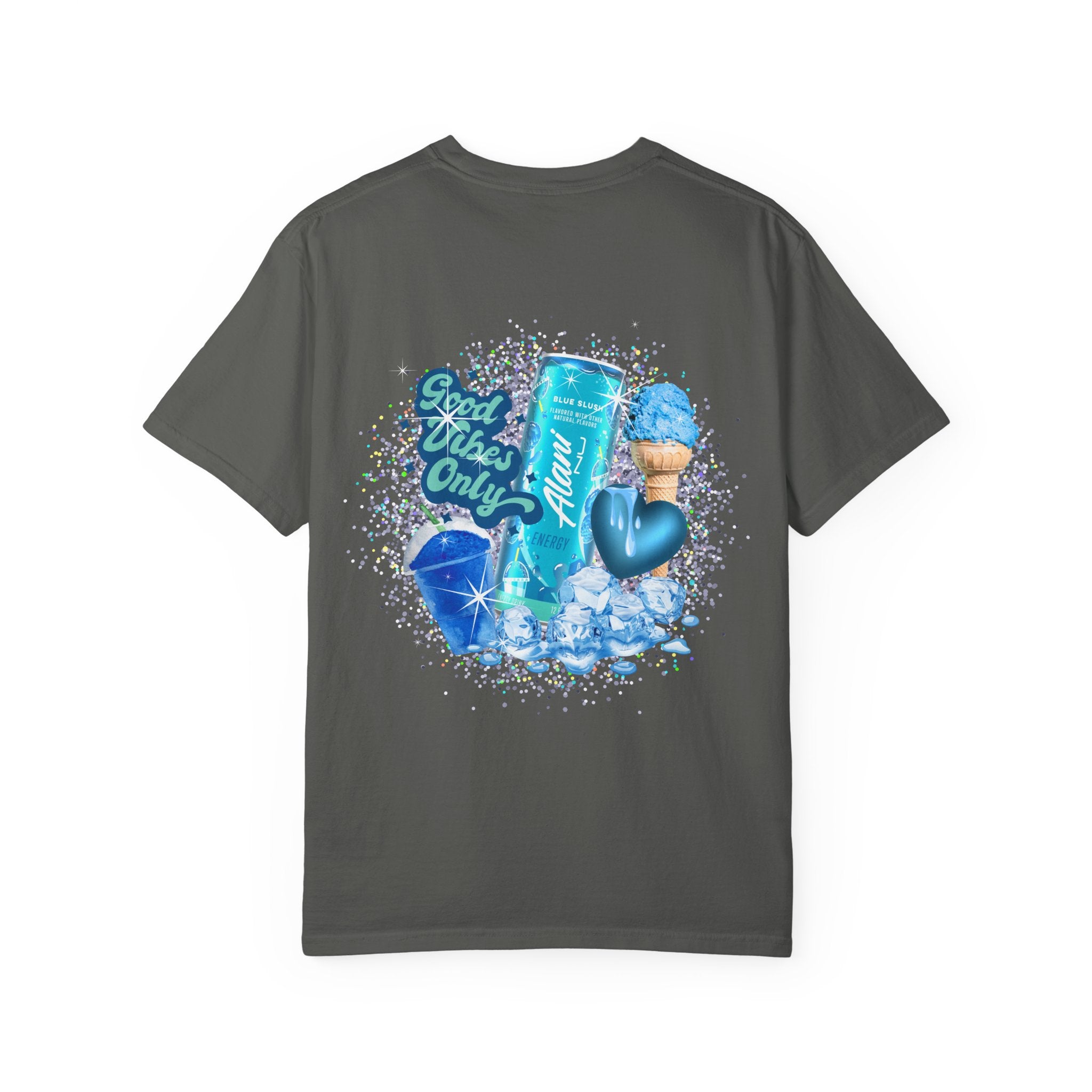 Good Vibes Only Graphic Tee — 'Alani Nu' Blue Drink Design
