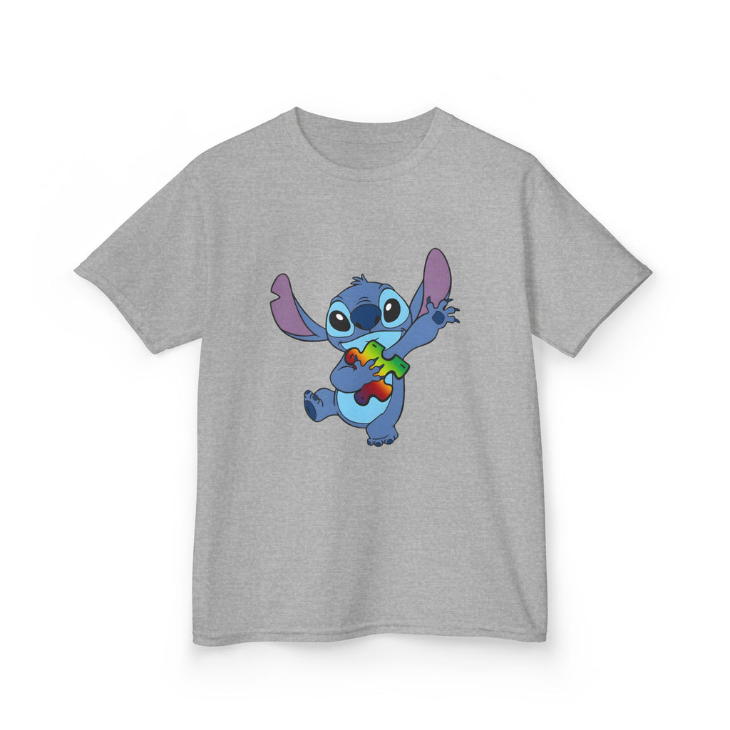 Kids Tee — Cute Stitch Holding Heart Graphic