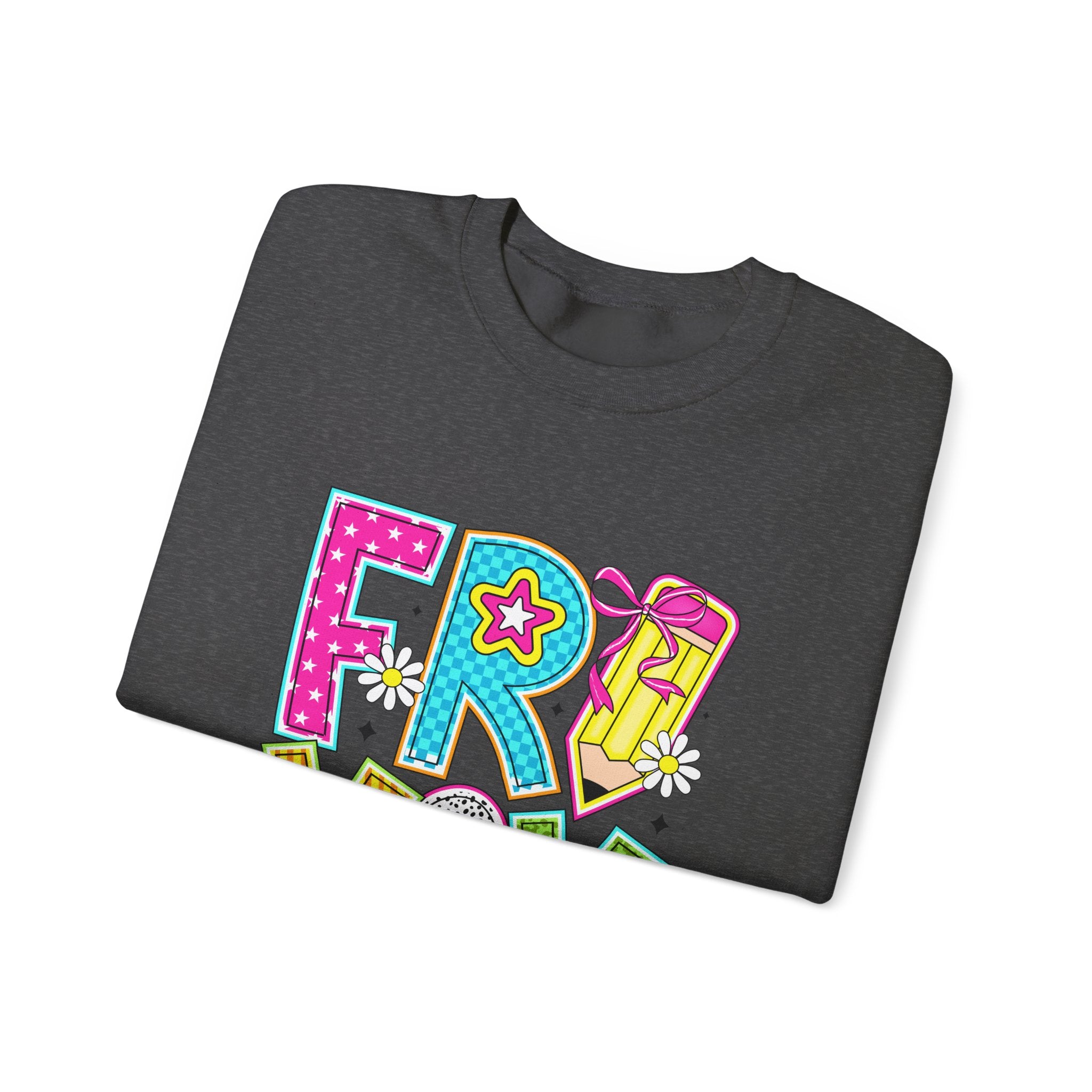 Fro-Yay Crewneck Sweatshirt — Colorful Retro Cartoon Graphic