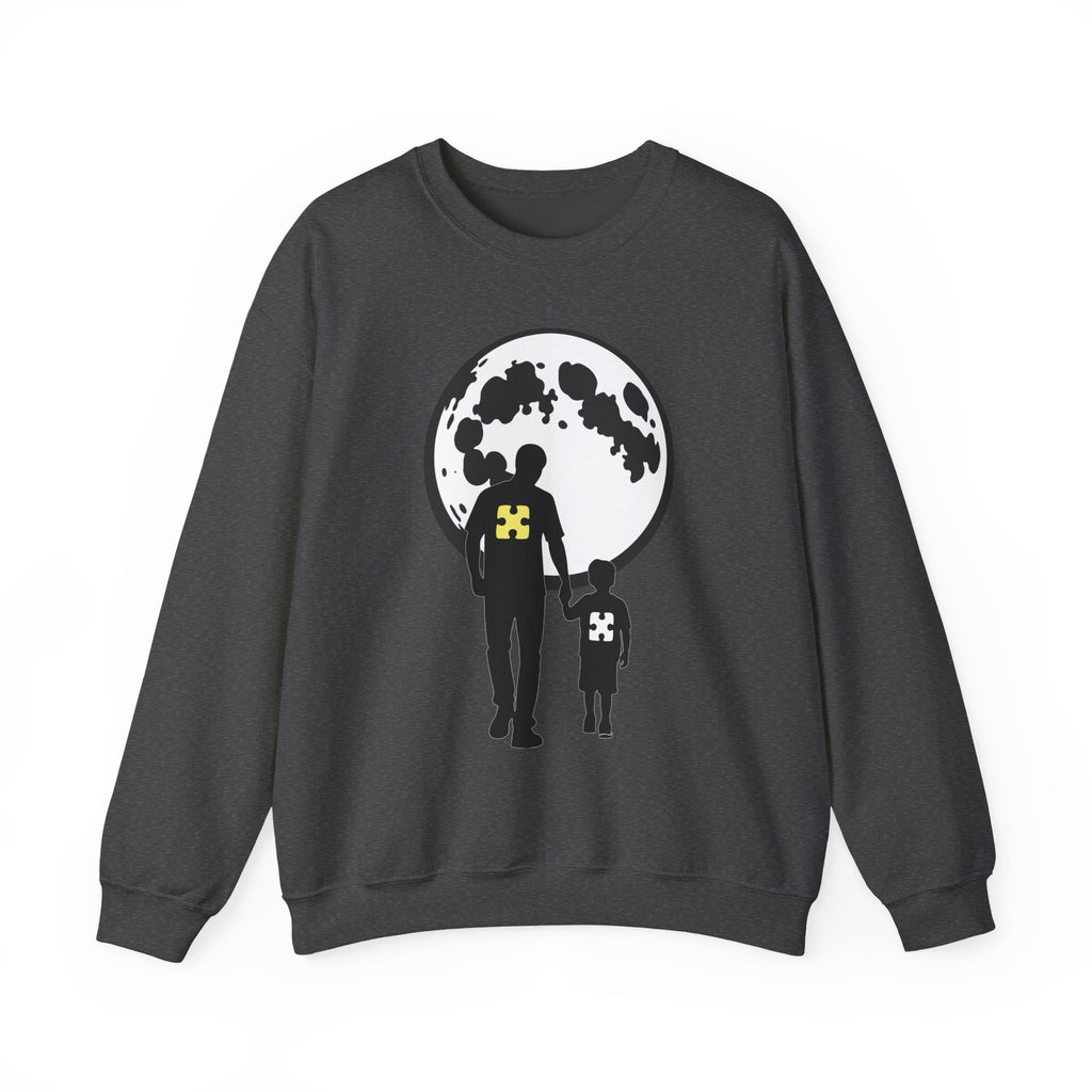 Crewneck Sweatshirt – Moonlit Parent & Child Silhouette Graphic