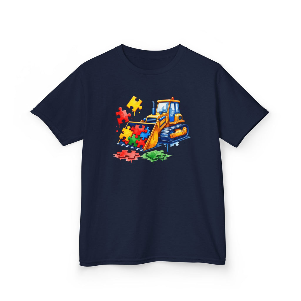 Kids Bulldozer Puzzle Tee — Construction Truck Shirt for Toddlers