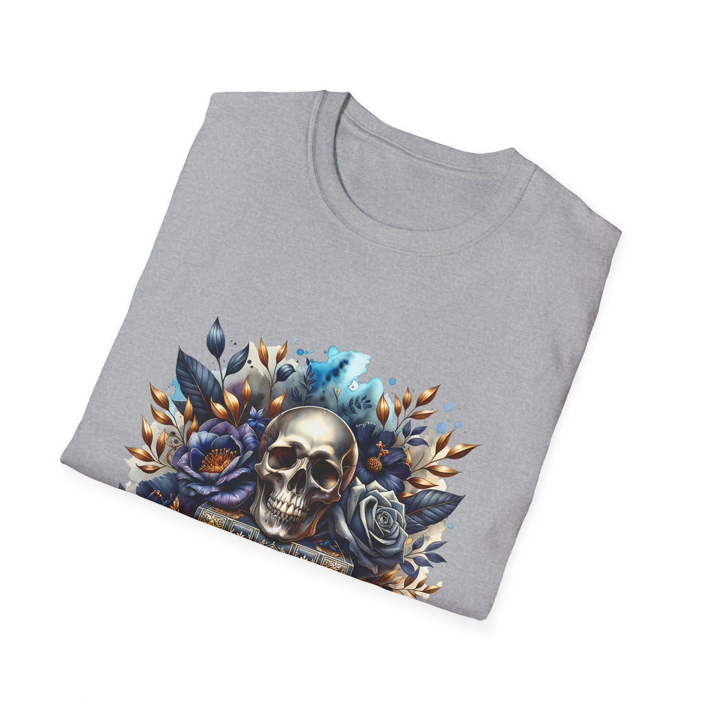Skull & Roses Book Club T-Shirt — Gothic Literary Graphic Tee
