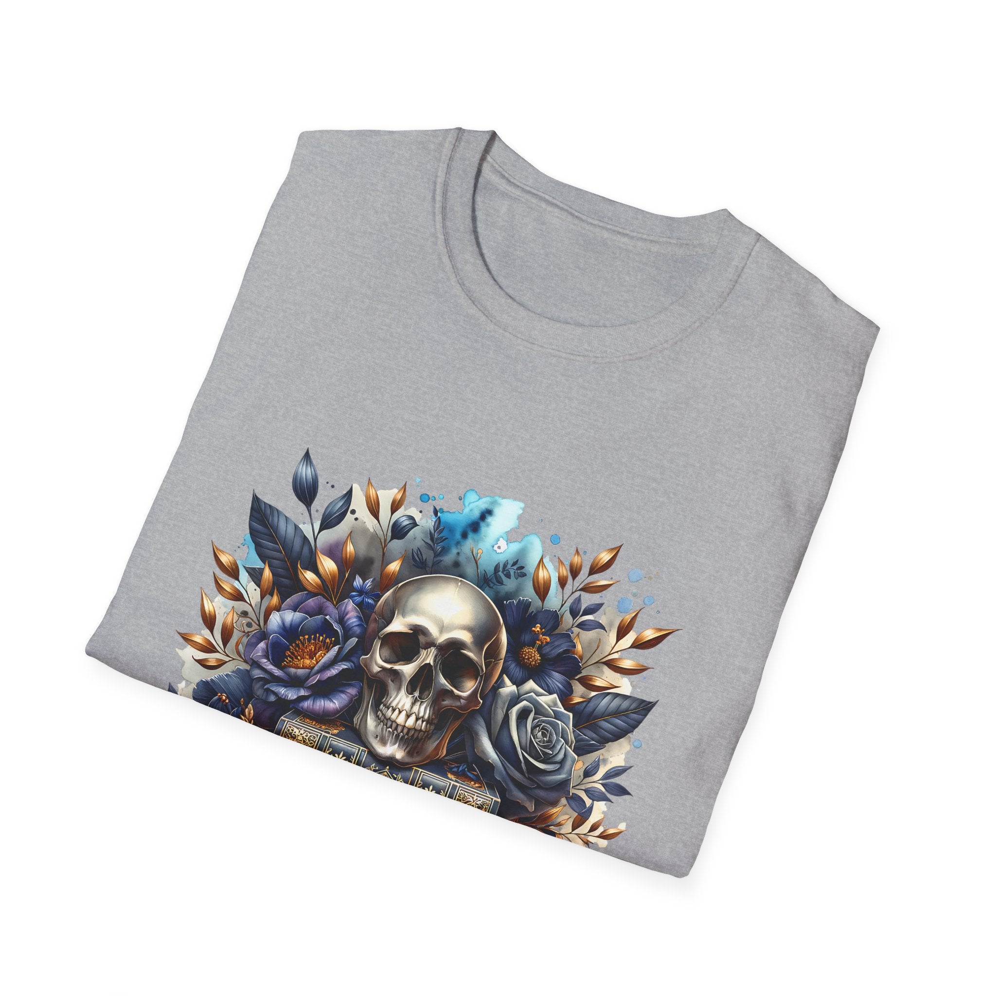 Skull & Roses Book Club T-Shirt — Gothic Literary Graphic Tee