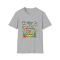 Autism Awareness T-Shirt – "Different Minds Bloom Beautifully" Colorful Puzzle Heart Design