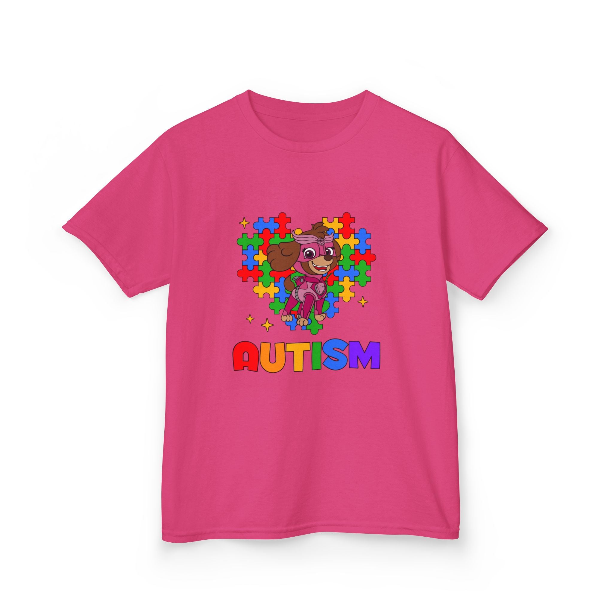 Kids Autism Puzzle Heart T-Shirt — Colorful Awareness Tee for Children