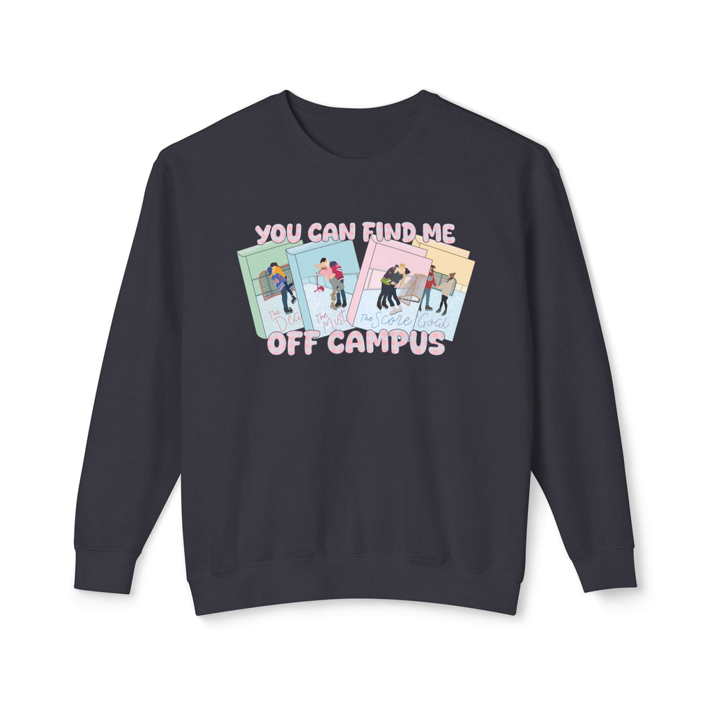 Crewneck Sweatshirt — "You Can Kiss Me Off Campus" Retro Polaroid Design