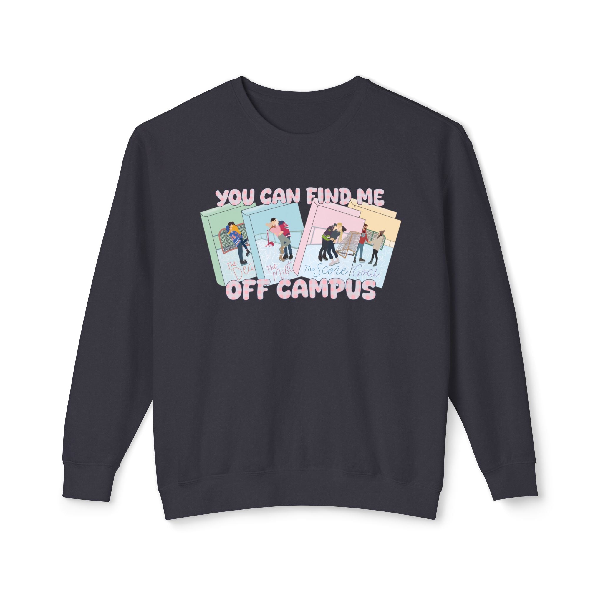 Crewneck Sweatshirt — "You Can Kiss Me Off Campus" Retro Polaroid Design