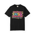 Graphic T-Shirt — "Some Moms Guess Too Much" Colorful Leopard Print