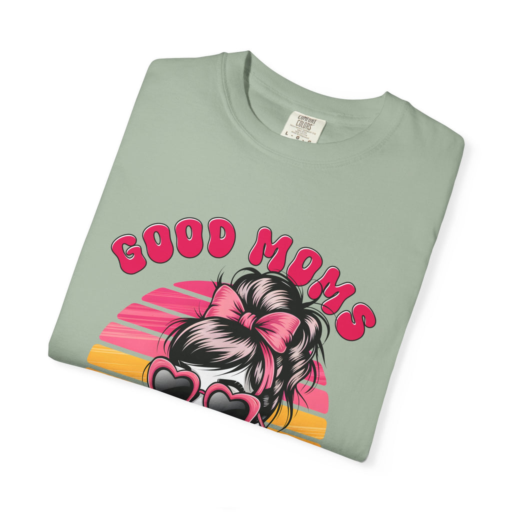 Graphic T-Shirt — "Good Moms Say Bad Words" Retro Skull Mom Tee